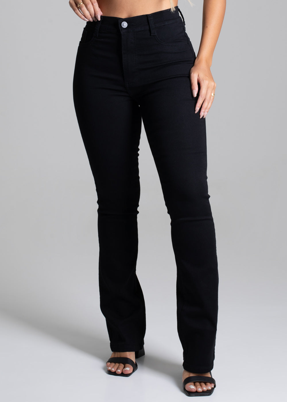 Calça Sarja Sawary Boot Cut - 264080 PRETO