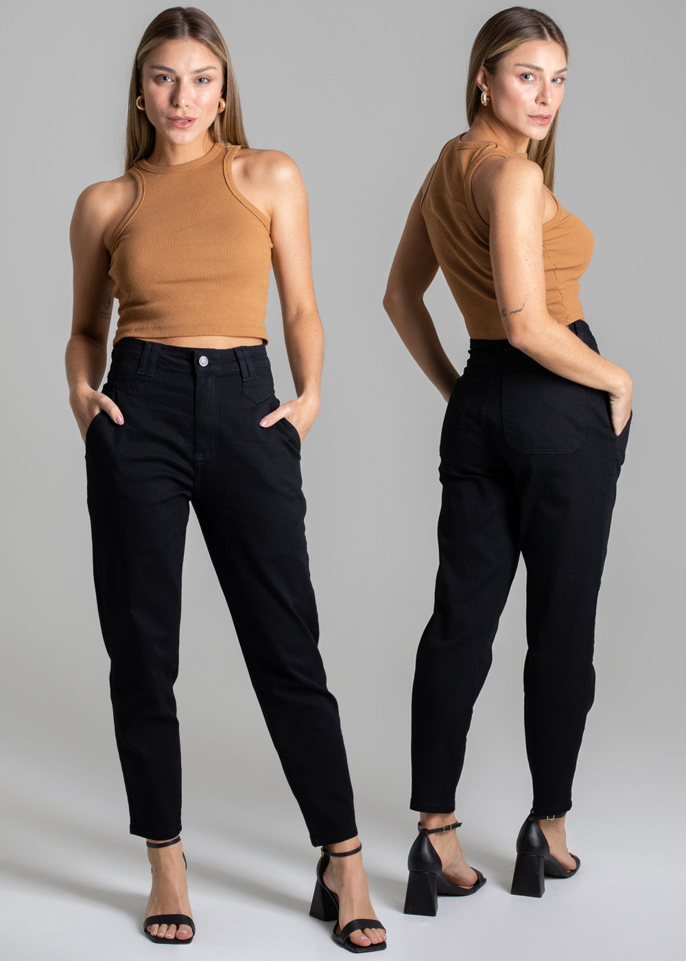 Calça Sarja Sawary Mom - 272557 PRETO