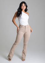 Calça Sarja Sawary Boot Cut - 274683 BEGE