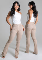 Calça Sarja Sawary Boot Cut - 274683 BEGE