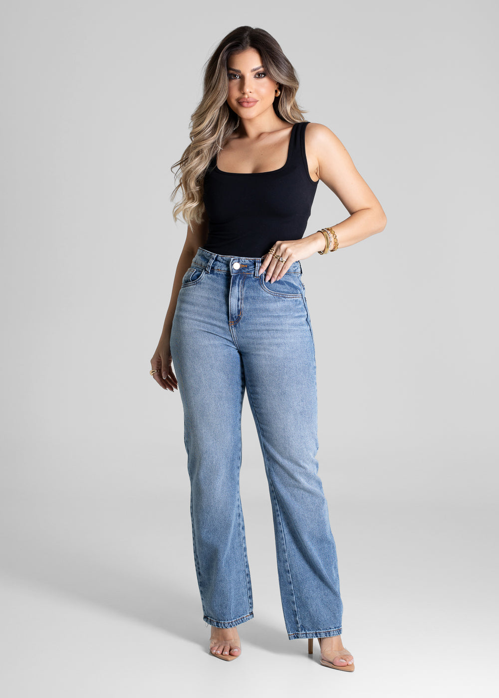 Calça Jeans Sawary Reta - 280398 AZUL