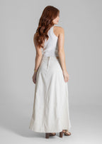 Saia Linho Sawary Midi - 280474 OFF WHITE