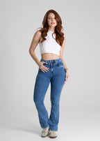 Calça Jeans Sawary Boot Cut Petit - 280584 AZUL