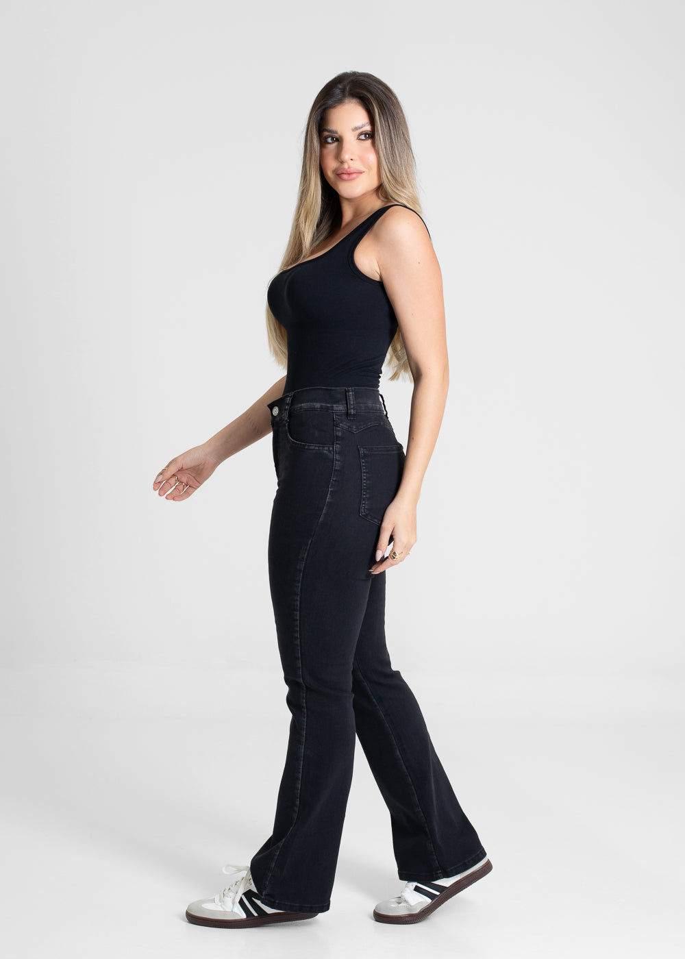 Calça Jeans Sawary Boot Cut - 280809 PRETO