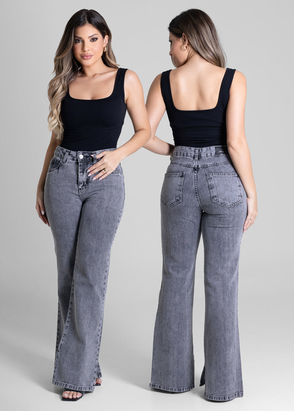 Calça Jeans Sawary Boot Cut - 281407 PRETO