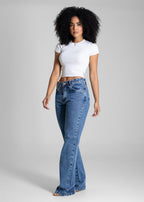 Calça Jeans Sawary Boot Cut - 283242 AZUL