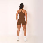 Macacão Shorts Empina Bumbum Marrom