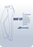 Calça Sarja Sawary Boot Cut - 274683 BEGE