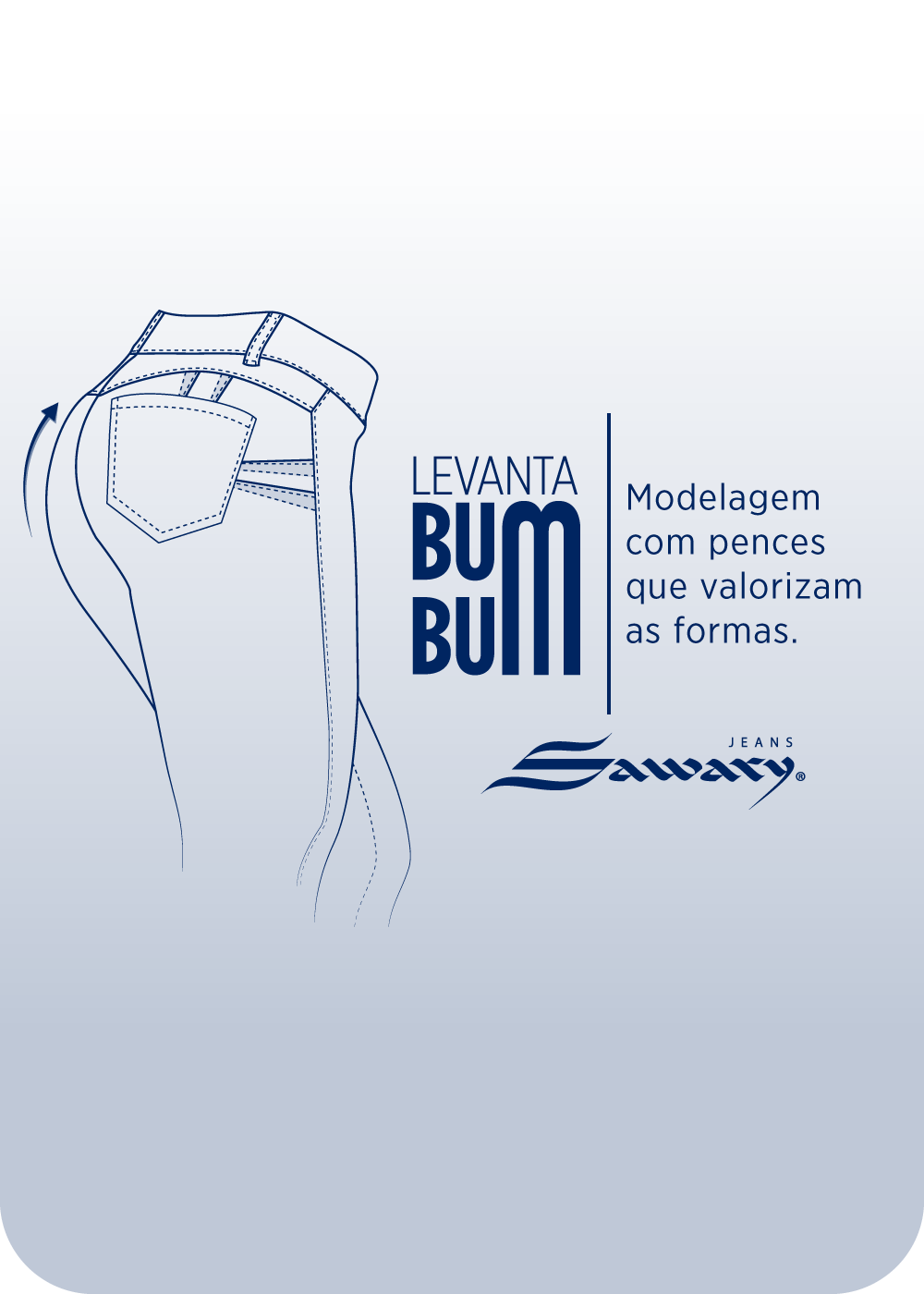 Calça Jeans Sawary Levanta Bumbum - 273614 AZUL