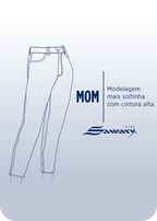 Calça Sarja Sawary Mom - 272557 PRETO