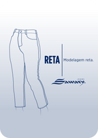 Calça Jeans Sawary Reta - 281571 AZUL