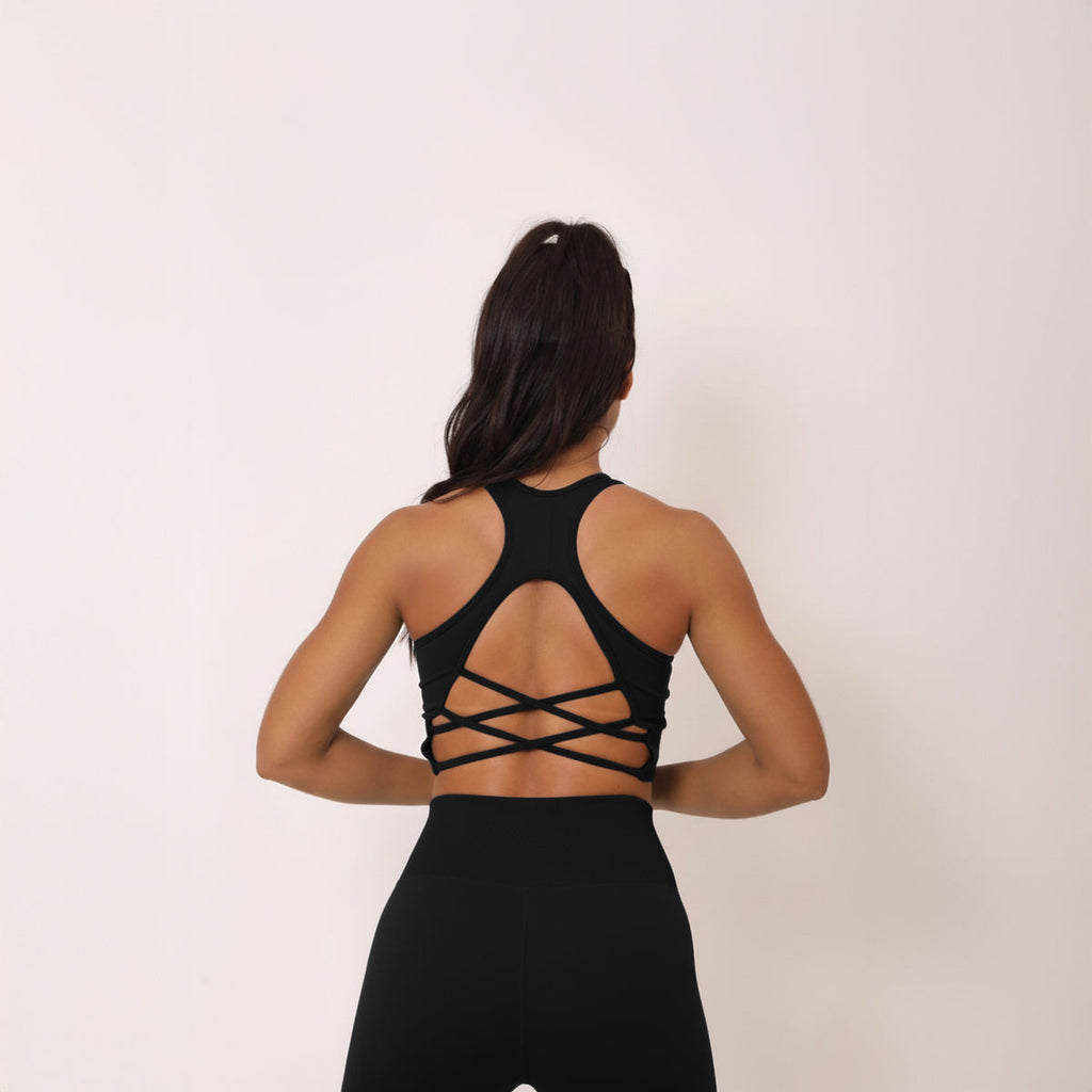 Conjunto Fitness Cintura Alta Preto
