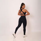 Conjunto Fitness Cintura Alta Preto