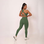 Conjunto Fitness Cintura Alta Verde