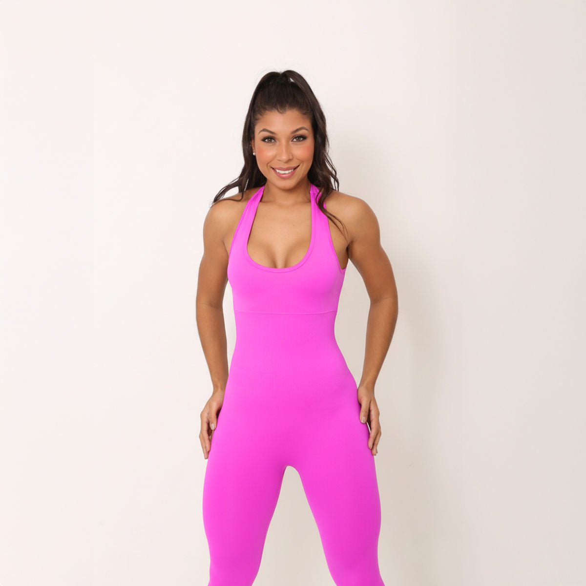 Macacão Pink Zero Transparência Costas Aberta