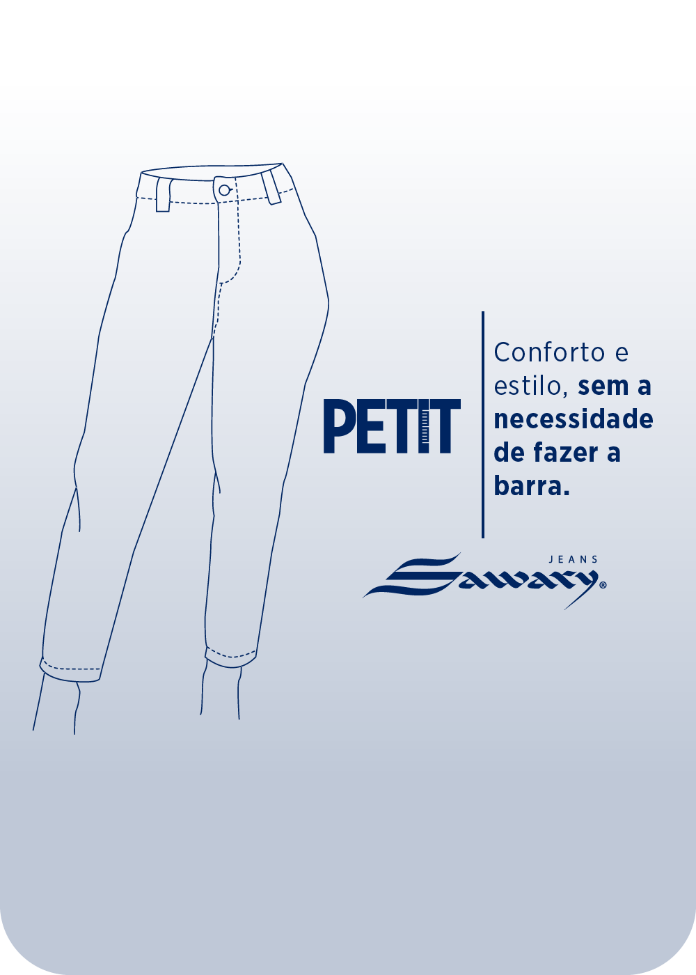 Calça Jeans Sawary Boot Cut Petit - 280584 AZUL